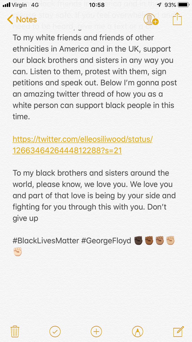 I have thoughts and I tried to write them down as best as I can. Please share and support our black friends in this time #BlackLivesMatter #GeorgeFloyd 

x.com/elleosiliwood/…