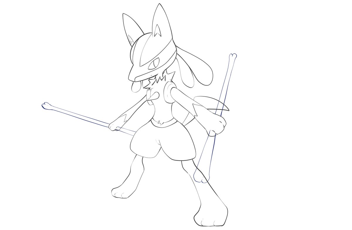 すのころ ルカリオ描きましたー ルカリオはかっこよくて好きです ポケモンイラスト ルカリオ