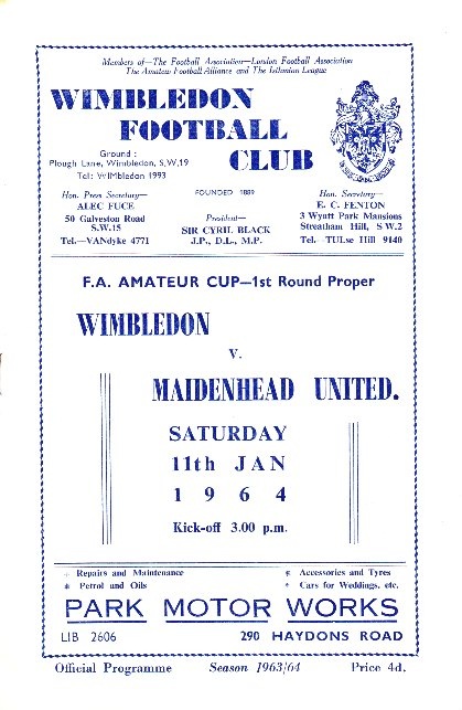 Wimbledon FC Progs tweet media
