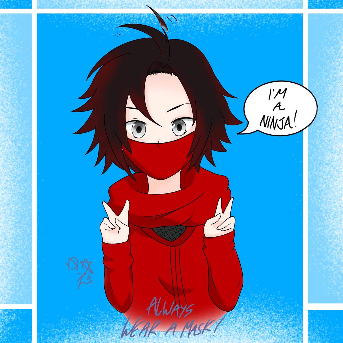 Ireina_chii's tweet photo. にん~ ！にん~ ！（　＾∇＾）🍪✨✨✨

#Rwby #RubyNinja #StaySafe. https://t.co/qneAyU6ofq