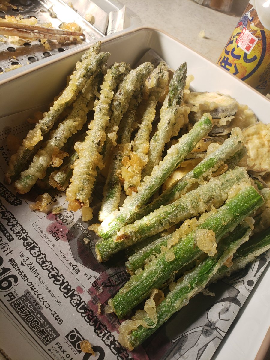 アスパラの天ぷら