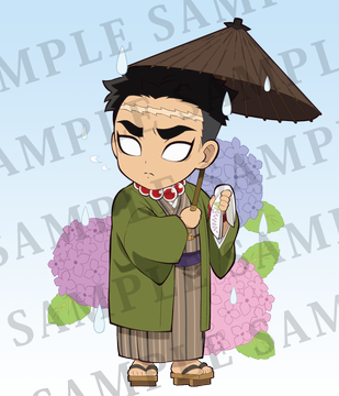 鬼滅の刃 梅雨がテーマの描き下ろしを使用したグッズが登場 缶バッジ タペストリー クリアファイルなど ニコニコニュース