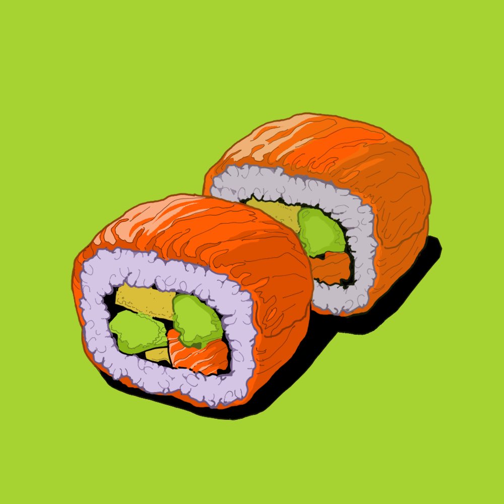 「sushi 」|Kaminのイラスト