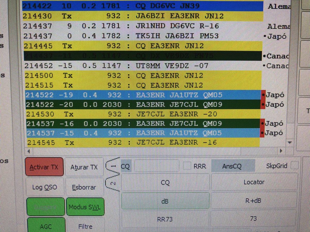 JordiAlamo's tweet photo. #ft4 is in my view growing in popularity an use for digitals #hamradio #ft8 is now the top for digitals but let me tell you that my experience is, better results, less transmission time for my old #radio #yaesu #ft767gx #radioamateur https://t.co/7uNy2qlHbC