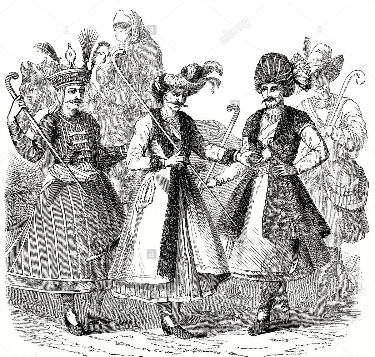 Au delà de l’architecture, les costumes ont été imaginés à partir de modèles issus de la civilisation persane datant du XVIe siècle. Le costume d’Asmar à la fin du film par exemple y fait référence, par le turban et les plumes sur la tête.