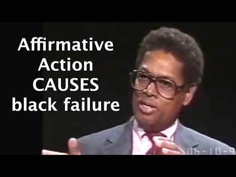 Black Republicans macam Thomas Sowell banyak menulis buku kritik affirmative action. Bagi dia affirmative action akan buat Blacks harapkan tongkat, tak berdaya maju, tak mampu nak bersaing dengan Whites.