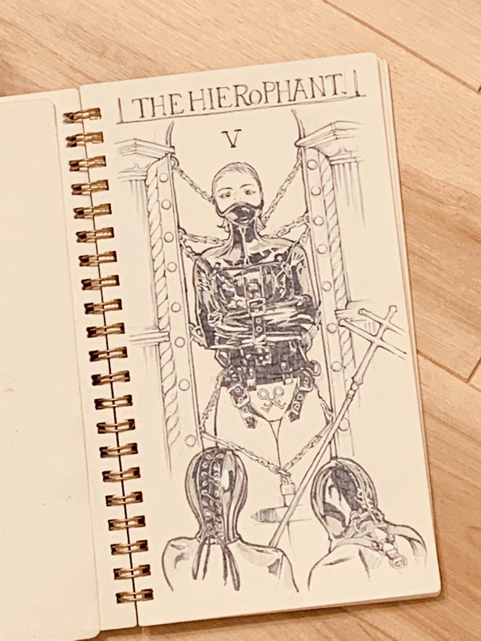 تويتر じんじんじ على تويتر 今日の落書き タロットカード 大アルカナシリーズ 今回は V The Hierophant 司祭長 こういうイラストは楽しいけど 疲れるね 司祭長 どんな教え 笑 Today S Drawing Tarot Card Major Arcana V The Hierophant I Like Rubber
