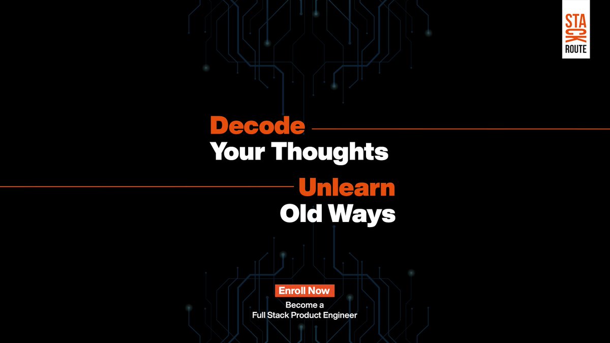 Stack_Route's tweet image. Learn, #upskill and pave your way to a bright future! #StackRoute, an @NIITLtd venture, brings to you an immersive job-linked virtual &apos;Full Stack Product Engineer&apos; program. 
To read more about it and enroll, please visit: bit.ly/2ZC3G1s

#FullStackFuture