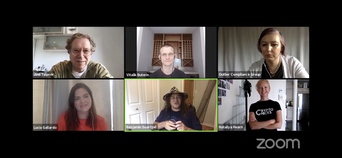 crypto_chicks's tweet photo. Happening Now https://t.co/38wLM5WqEn @bengoertzel @OutlierCanada @Gallardo_Luchi @JTelpner @daostack @singularity_net @ethereum talk is all about DAOs #decentralization #soshack #hackathon #blockchain #ArtificialIntelligence https://t.co/jSimrBv4qt