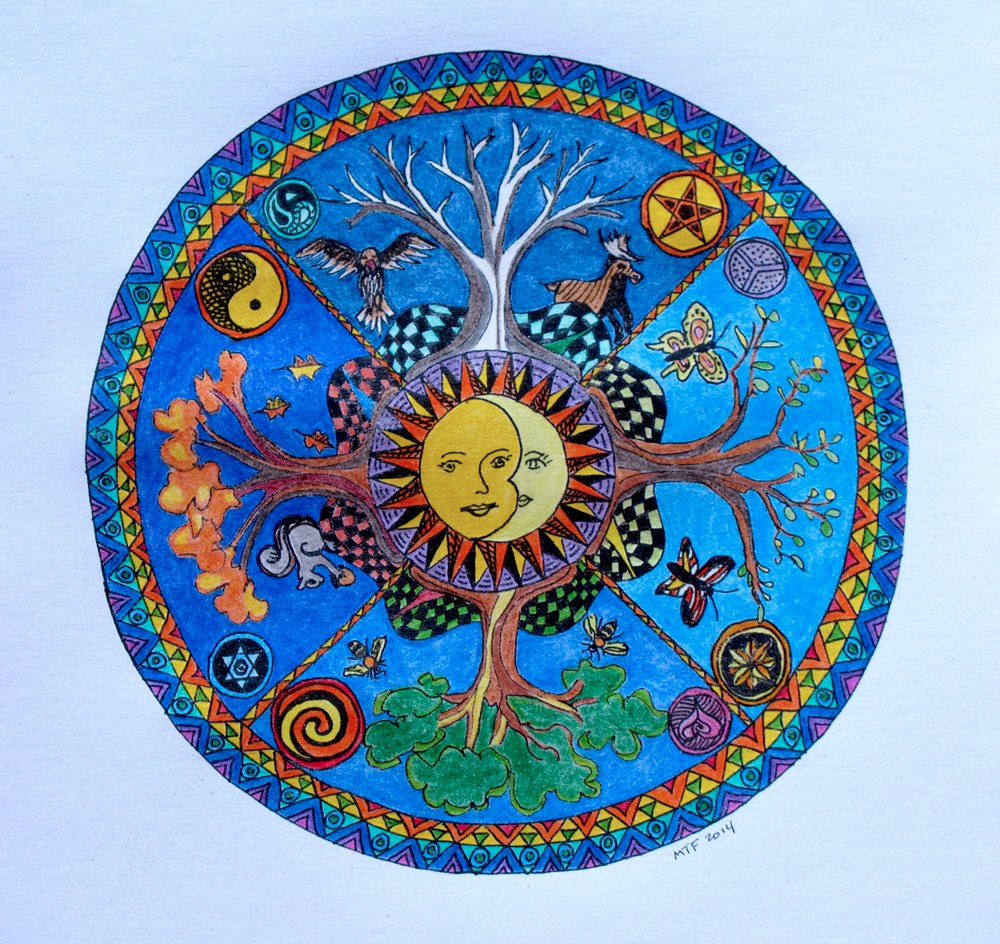 @GoomerOfdog My friend was battling Brain Cancer & used #ArtTherapy to help restore her ability to Speak & created 'Auntie Morwen's Coloring Book.' After 5 years, she passed away. I colored in Her 'Medicine Wheel' to Honor Her, & to soothe my grief over losing a #SpiritSister #SelfCare🎨⚕️💜