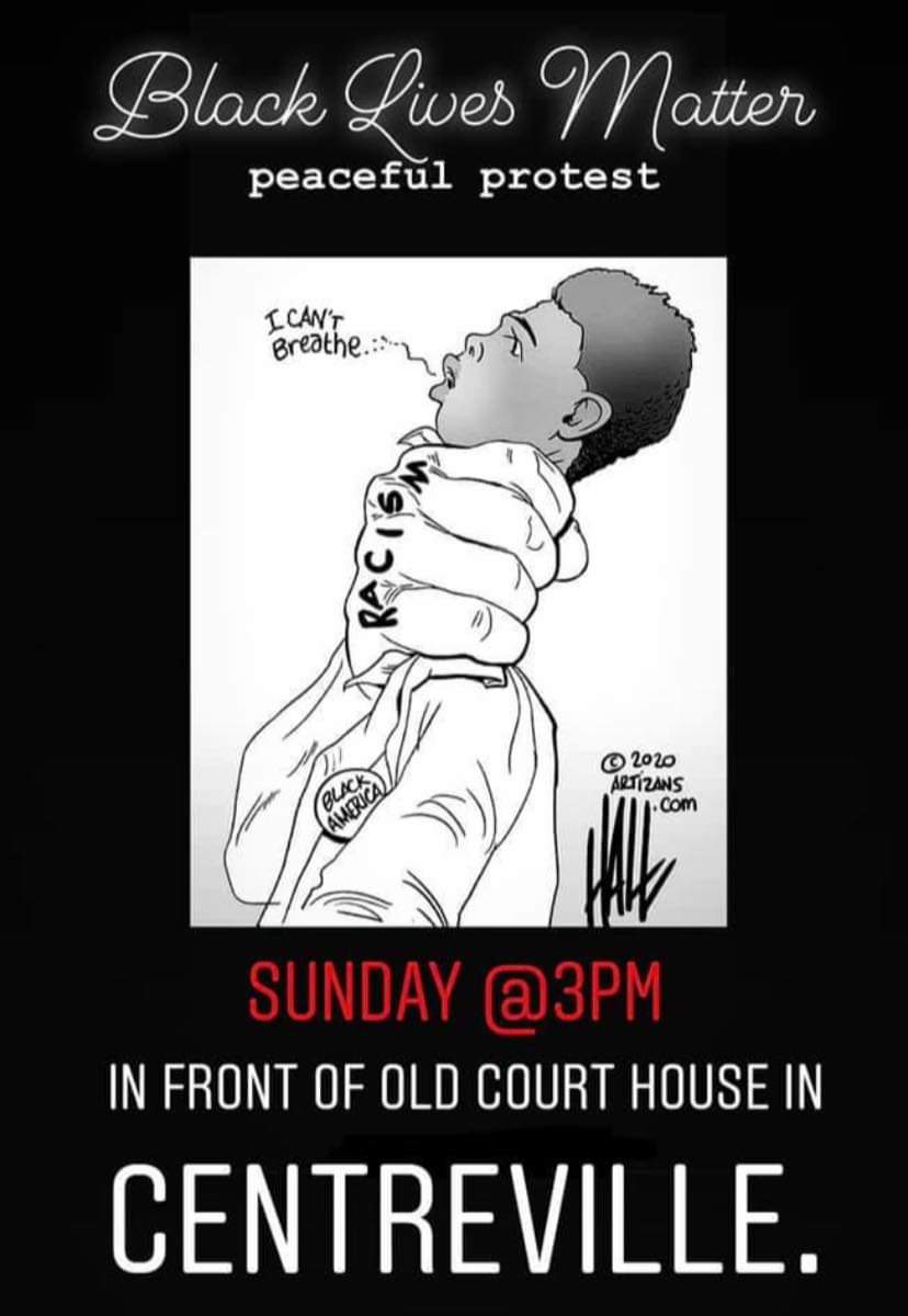 CrystalDelegate's tweet image. Peaceful protest in Centreville, Maryland @3 pm. #GeorgeFloydProtests #VoteBlue2020