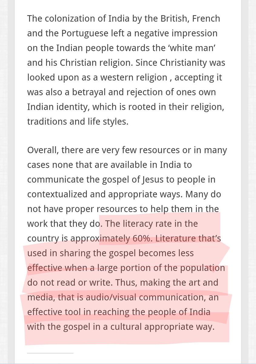 Why this Missionary choose India n how do they reach out to Hindus in rural areas?Link & SS below:  https://ywamjaipurcii.wordpress.com/why-india/  @AshwiniBJP  @Times4India  @KalingaForum  @LegalLro  @advmonikaarora  @Ramesh_hjs  @vinod_bansal  @RatanSharda55 4/n