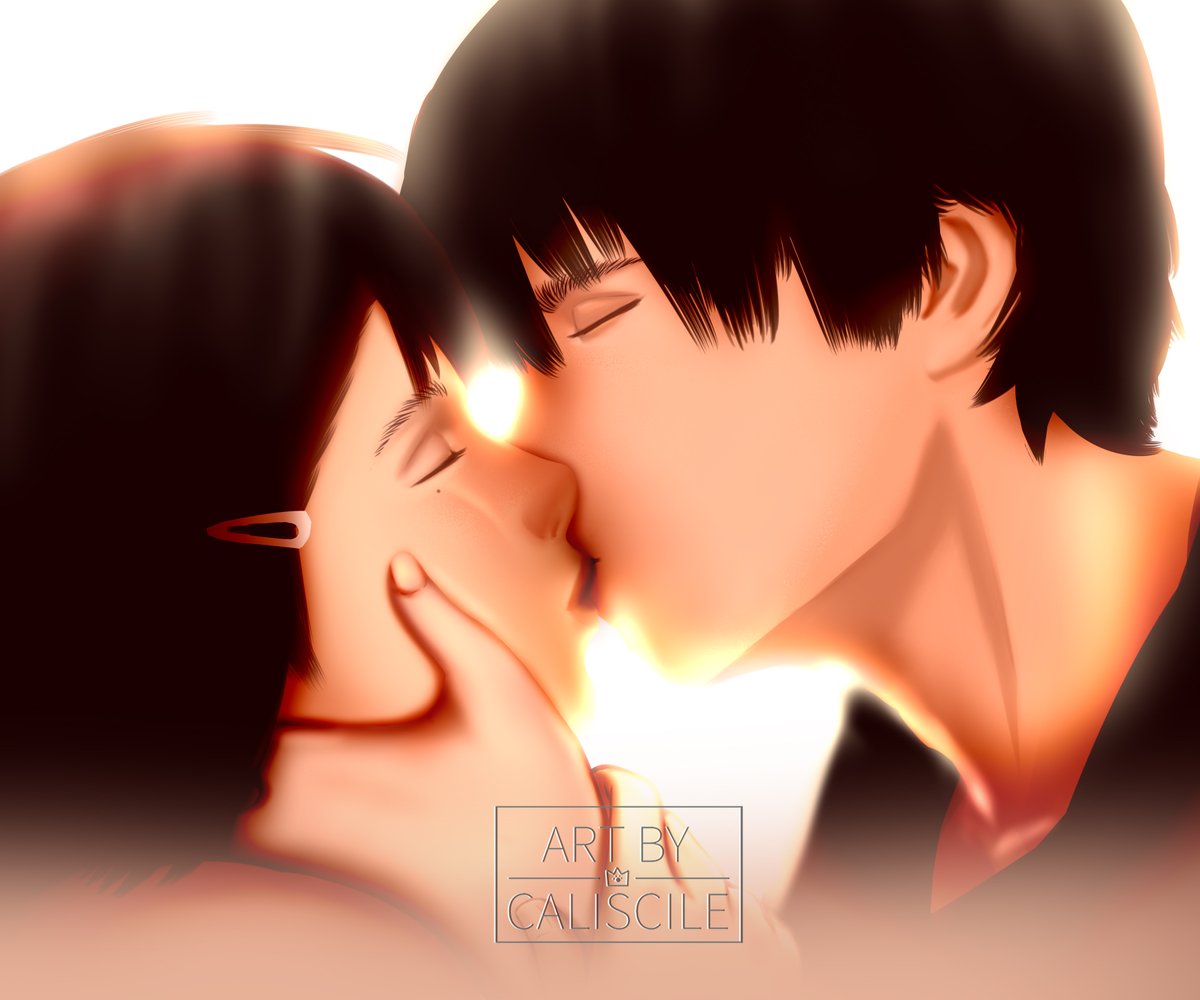 caliscile's tweet photo. "Kiss"

I tried doing body contact i'm still kinda  practicing with this new style :D https://t.co/Upu4fmtZJz