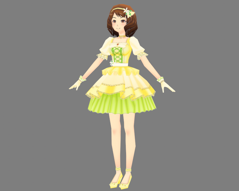 Me_hitudi's tweet image. wipローポリ長富蓮実 
透過マップを使うことを覚えた #Cheetah3D