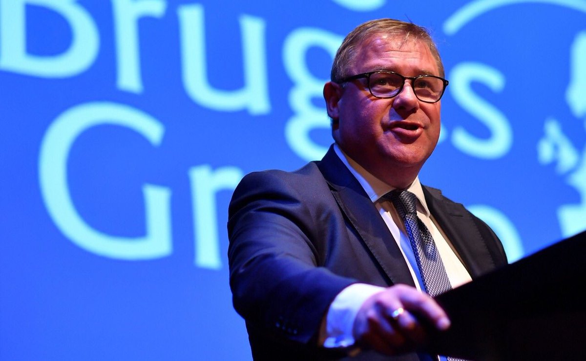 Mark Francois MP, the comic-book character who took over from Rees-Mogg as head of the ERG group of Brexit freaks in parliament, addressed the Bruges Group annual conference in March 2020. There are dozens of other examples of close links.   #Brexit  #ToriesOut  #StopFascism