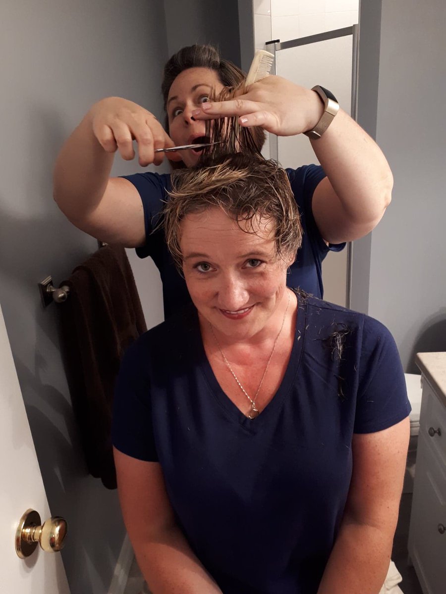 Nobody can say I don’t take risk! I have resorted to using anyone willing to cut my hair 💇‍♀️