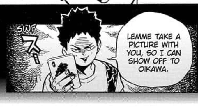 CHAPTER 395
.
i'm crying this means they still keep in touch DO YOU HEAR ME IWAOI STILL KEEP IN TOUCH 