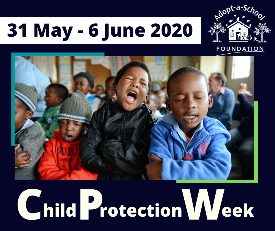 AdoptaSchoolSA's tweet image. 31 – 7 June 2020 marks Child Protection Week; a campaign aimed to raise awareness on the rights of children as articulated in the Children’s Act of 2005. #ChildProtectionWeek2020
