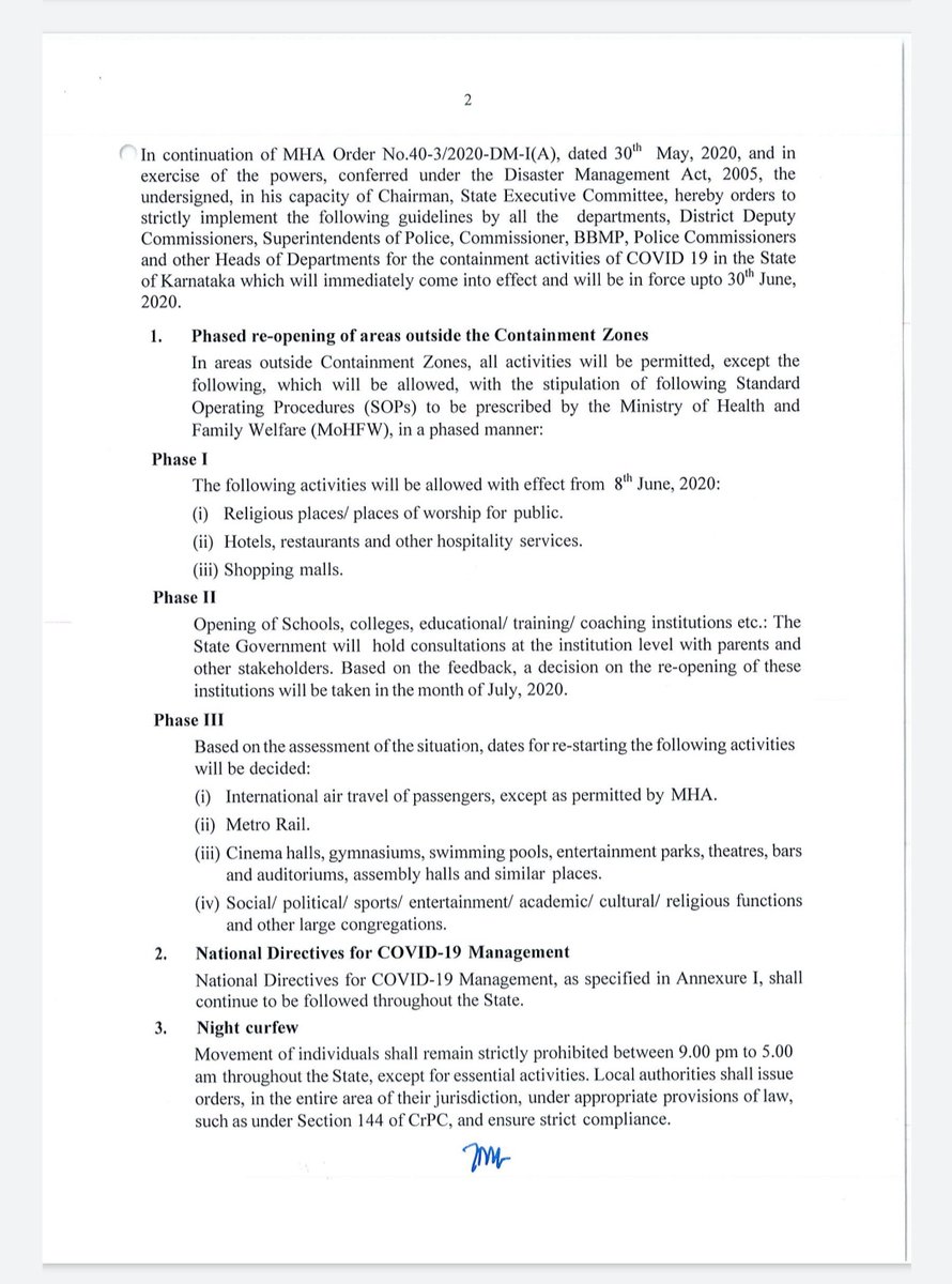 anusharavi10's tweet photo. Karnataka issues orders for #Unlock1. 
No need for travel passes in Karnataka anymore for intrastate and interstate passengers 5(i) 

@XpressBengaluru
@NewIndianXpress 
@santwana99 https://t.co/3q18LRZK4Q