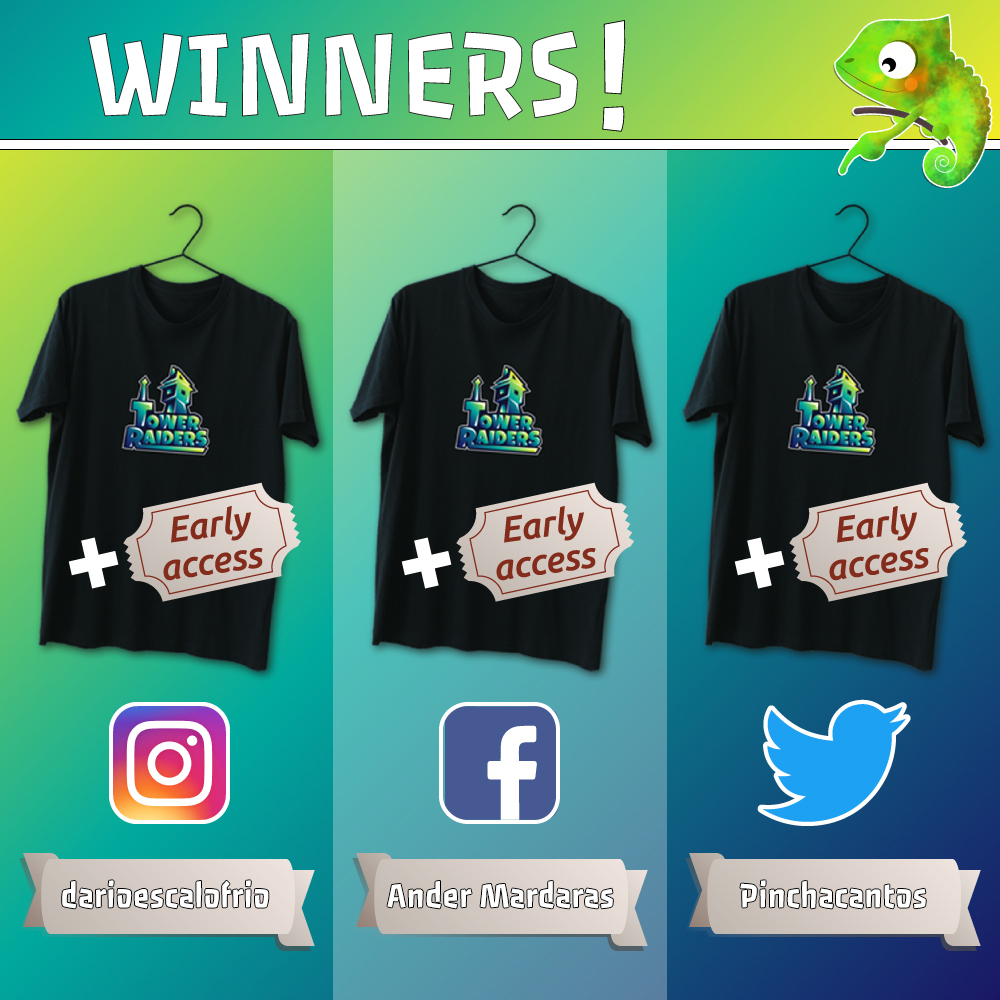 Tower_Raiders's tweet photo. We already have the winners of the raffle!!!

🎉🎉Congratulations to Ander Mardaras, darioescalofrio and @Pinchacantos.🎉🎉

In the next few days we will contact you.
Thank you to all the participants!!!

#towerraiders #game #mobile #saregames #strategy #raffle #winner #prize https://t.co/RheslhMs8W