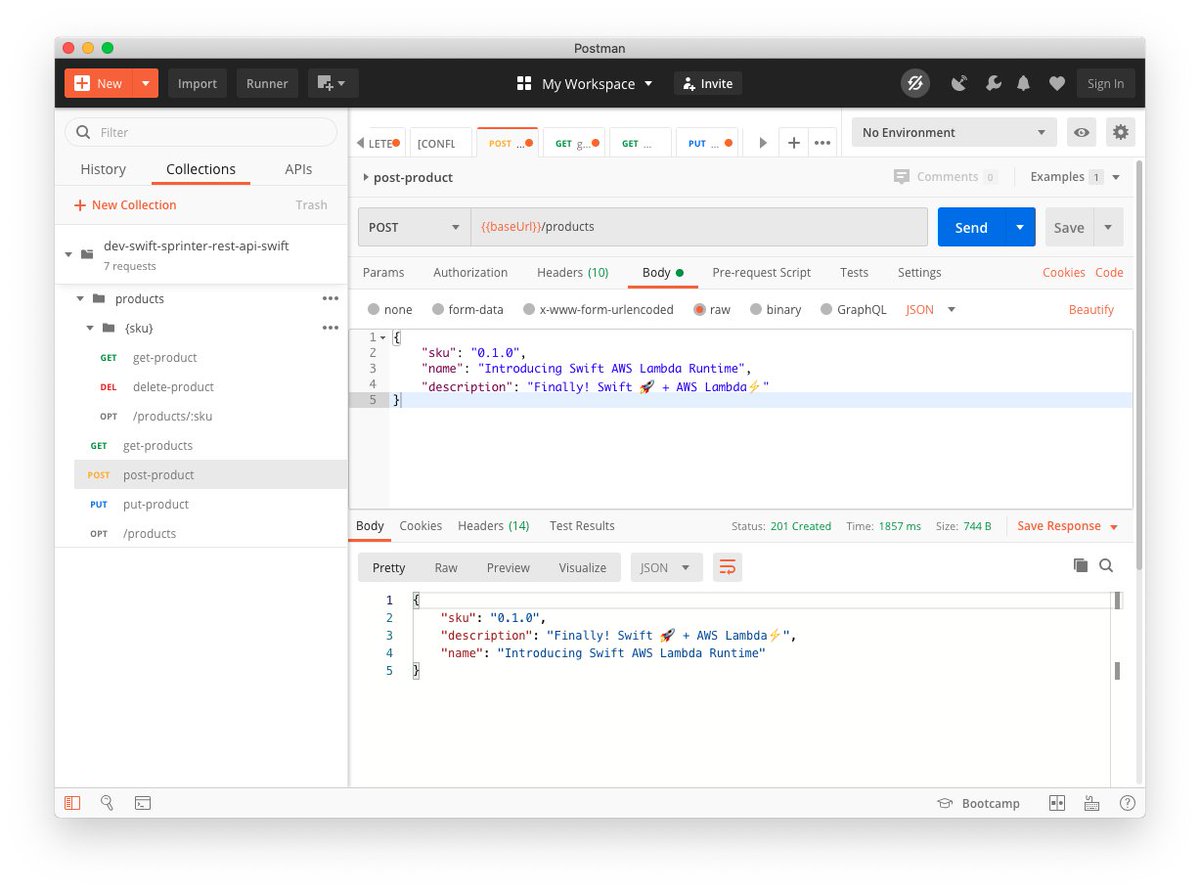 AndreaScuderiSE's tweet photo. I prepared👨🏼💻a quick demo template 📝 to show how to implement a #Serverless #REST #API in #Swift 🚀using #SwiftAWSLambdaRuntime ⚡️https://t.co/yV29trMYEm #AWSLambda #AWS #AWSSDKSwift #SwiftLang 🐳#Docker🐧#AmazonLinux2
#ServerlessSideSwift https://t.co/rCOpCB7aEQ