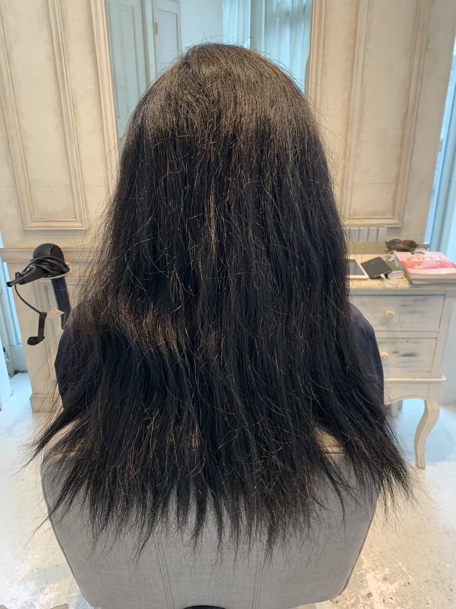 のっち くせ毛の悩みを解決する人 Auf Twitter 超多毛の方をカット 縮毛矯正 そして 手櫛でvoi