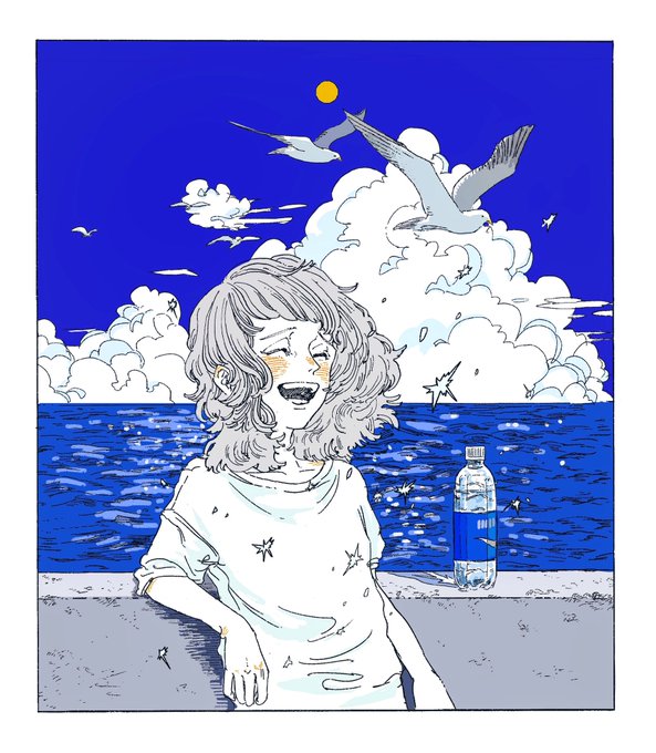 「closed eyes seagull」 illustration images(Latest)