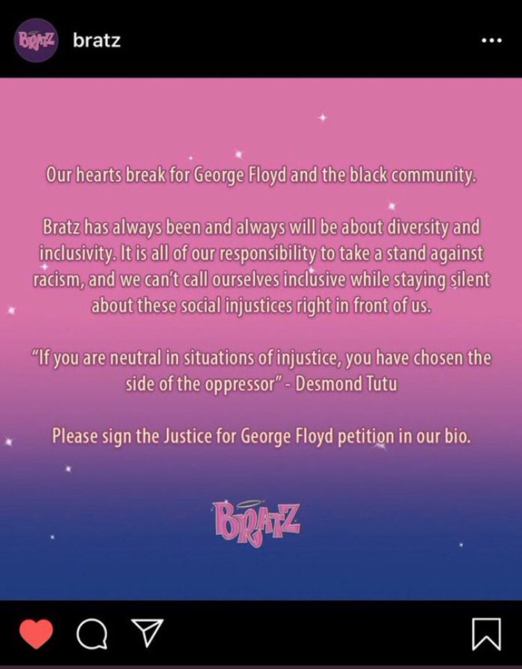 ____Justicee___'s tweet image. Even BRATZ IS WOKE 👏🏾👏🏾👏🏾👏🏾