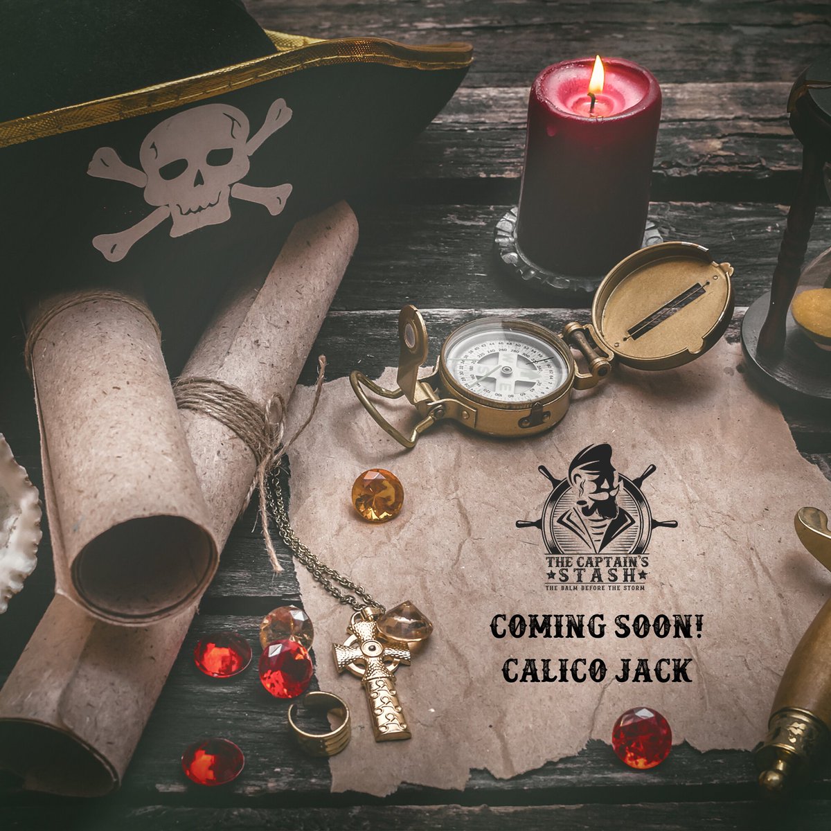 CaptainsStash's tweet photo. Calico Jack is a sophisticated fragrance that continues to impress.  Highlighted with notes of lavender and honeydew. Followed by sultry bottom notes of pink pepper and suede. Redolent of swashbuckling, daring seaman searching for fame and treasure. https://t.co/KfFbs49fhC
