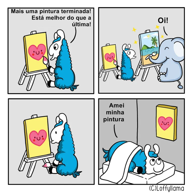 QuebrandoOTabu's tweet photo. Bom dia...Não faz sentido ficar se comparando aos outros. 

Arte do Facebook Loffyllama https://t.co/sfajmInFXF