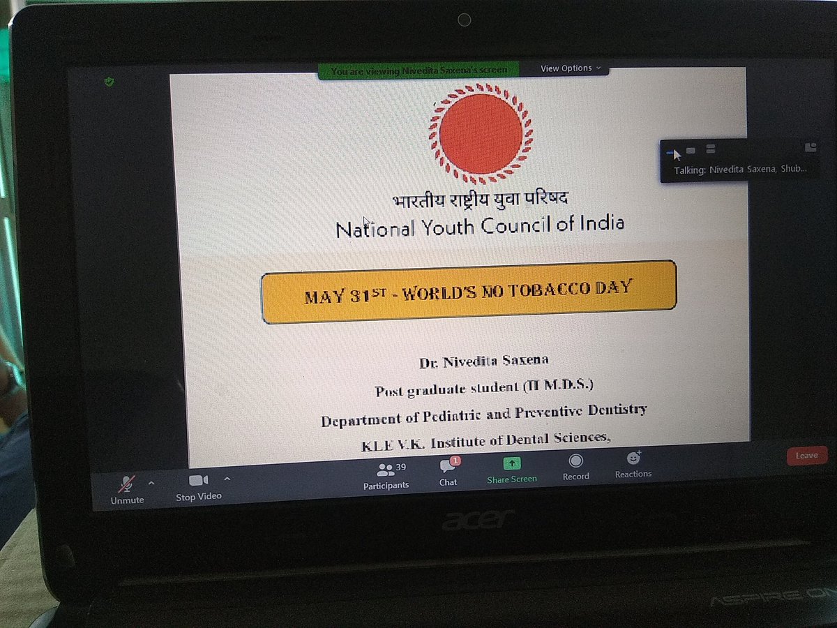 Nitin1524's tweet photo. Team #NYCI4Rajasthan had a Webnair on #WorldNoTobaccoDay With #DrNiveditaSaxena. A knowledgeable Session with Youth by a Young Doctor. We took a oath we will make Rajasthan Youth Tobacco Free. #NYCI4India #NYCI4Rajasthan @NYCI4India @iamdatchana @amarprasadreddy @ChowkidarKaran7 https://t.co/KtkNcSYlMb