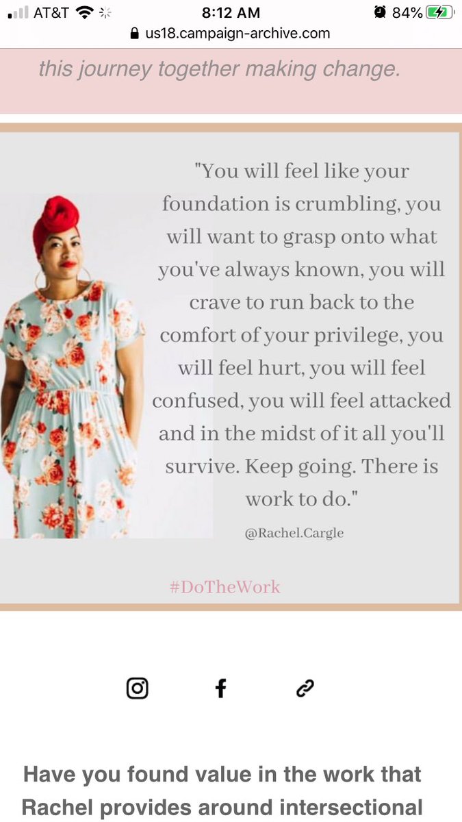 DawnNiles's tweet photo. On day 2 of this anti-racism, becoming an ally course, we are exploring white fragility. The work is hard. Do it anyway. @RachelCargle #DoTheWork https://t.co/wbr06HNA2F