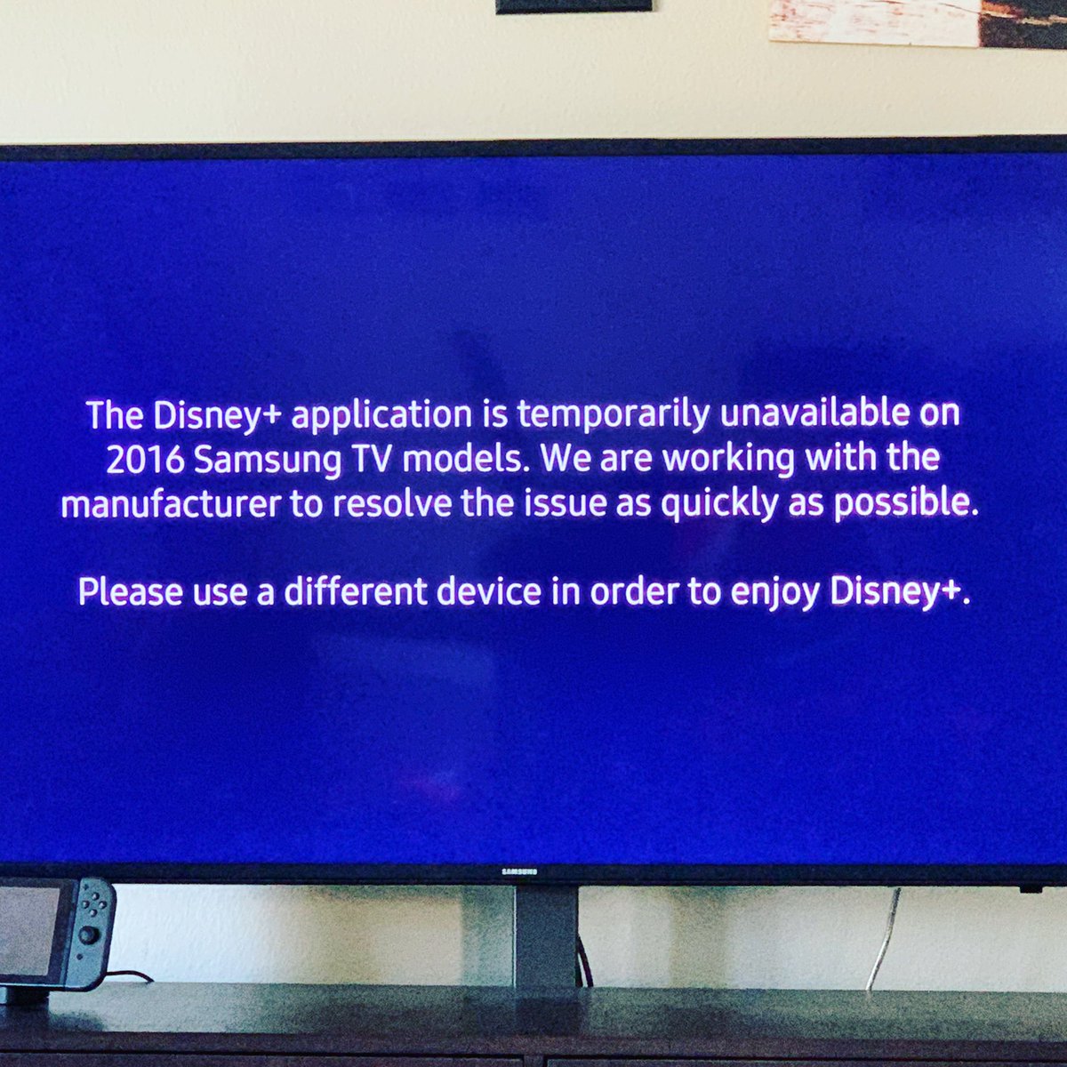 momingainteasy's tweet photo. How’s your morning going? The monsters want to watch Mickey but it’s 2020 so of course this would happen. #comeon #DisneyPlus @disneyplus #samsung @Samsung https://t.co/dMrb8Qcwhp