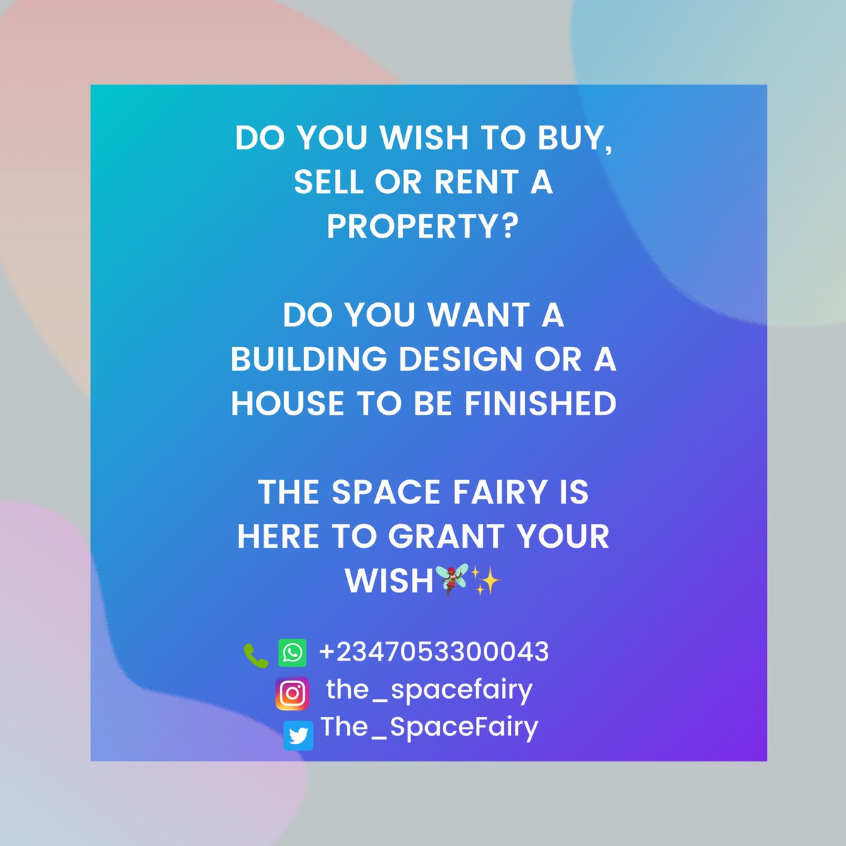thespacefairyng's tweet photo. We do everything ‼️

Dm or Contact: +2347053300043
 
#nigeria #abujarealestate #abujaarchitect  #abujadesigner #abujadesign #abujarealtor #abujacontractors #abuja #luxuryrealestateabuja #architecture #abujabusiness https://t.co/vXNZU9xpm4