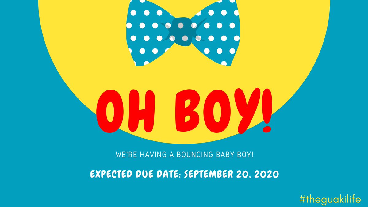 TheGuakiLife's tweet photo. We're having a BOUNCING BABY BOY!
And welcome to our Twitter account! We wish to share this journey of building a family with all of you!
#theguakilife #genderreveal #genderannouncement #bouncingbabyboy #christianfamily #godlyfamily https://t.co/KDpqKrH94A