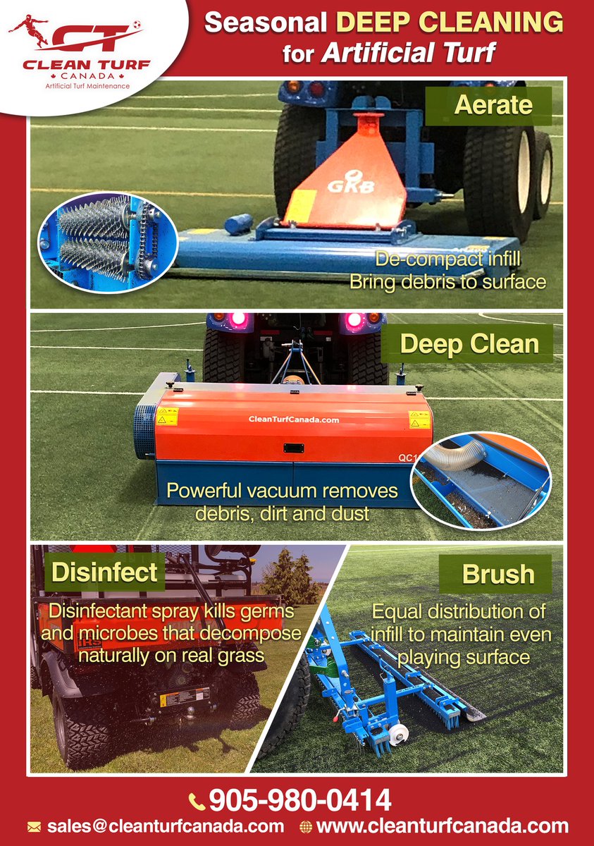 cleanturfcanada's tweet image. We are well equipped and ready to make your playing surface loveable #artificialturf #turfmaintenance #ouasports #turfandrec #gkbmachine #cleanturfcanada