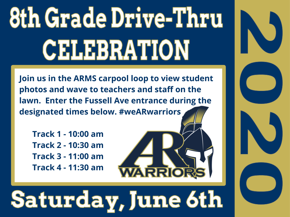 AlstonRidgeMS's tweet photo. Happy Sunday Warriors! Here is the Family Message being sent this evening at 5pm: https://t.co/1WtEwu9tTj Info Includes: Drive-Thru Closing Day (TOMORROW), Yearbooks, Lost &amp; Found, 8th Grade Celebration, House Cup Winner, Time Capsule, &amp; ARMS PTSA Updates. https://t.co/aYTAbYMtBe