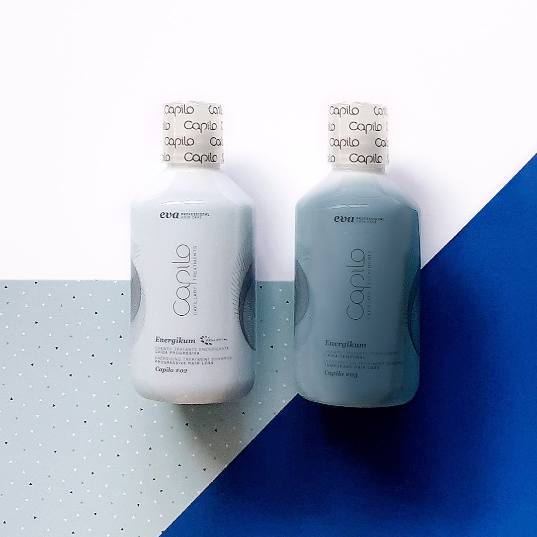 Frena la caída de tu cabello con el Shampoo #Capilo Energikum 🔗 bit.ly/2Xyf23J
#02 > caída persistente en el tiempo.
#03 > caída temporal/estacional.
🌿 Sin Parabenos, sin Sulfatos, sin Siliconas, sin Alérgenos.
.
#EvaProfessional #HairCare #EcoHairCare #CaidaDelCabello