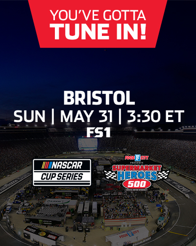 You Gotta Watch! Tune-in to the Supermarket Heroes 500 at Bristol Motor Speedway TODAY at 3:30pm on FS1! Shop Our Newest Collections! nas.cr/3cTmSLP <a href="/NASCAR/">NASCAR</a> <a href="/NASCARONFOX/">FOX: NASCAR</a> @BMSupdates #ItsBristolBaby #SupermarketHeroes #NASCAR