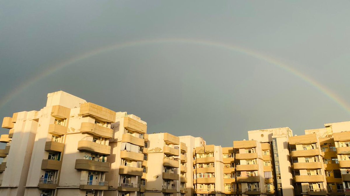 arpitmishraBJP's tweet photo. #Rainbow #Rainbow2020 #LockdownRainbow #NoidaRainbow https://t.co/TKK6ihePNz