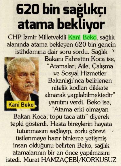 620 bin sağlıkçı atama bekliyor! #Korkusuz #Sözcü