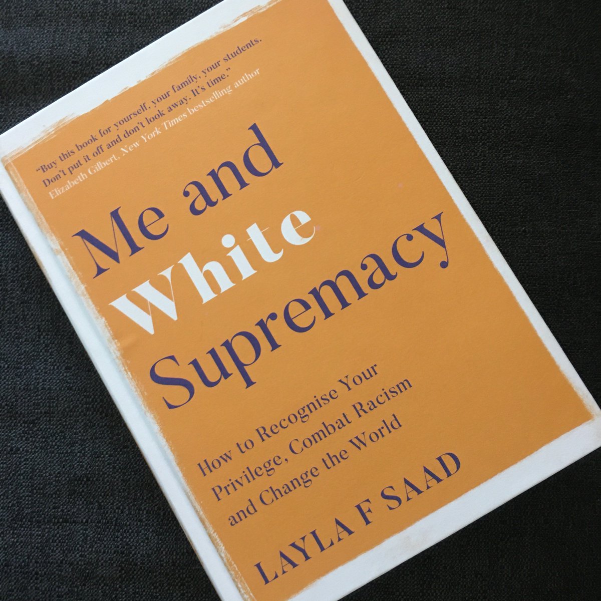 Our Western societies are built on white supremacy, it's embedded in everything, and white people must work to dismantle it. Bare minimum actions for white people include reading books by black authors, and in particular, reading Me and White Supremacy by Layla F Saad 2/5