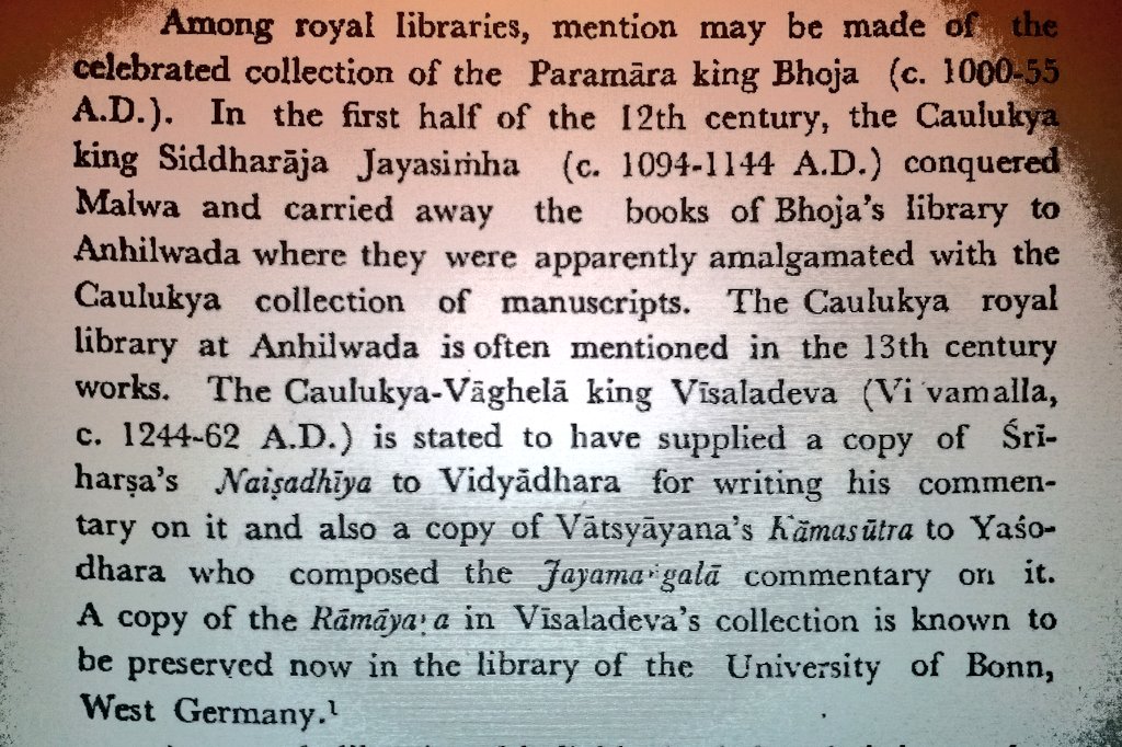 12/nToo much ignorance on manuscript of  #कामसूत्रम् by  @SanjeevSanskritRef. Indian Epigraphy (DC Sircar), p101 (pic 2)King of  #Gujarat in 13th c. CE already had the manuscript of कामसूत्र in his library which he gave to यशोधर who then composed जयमंगला टिका available today.