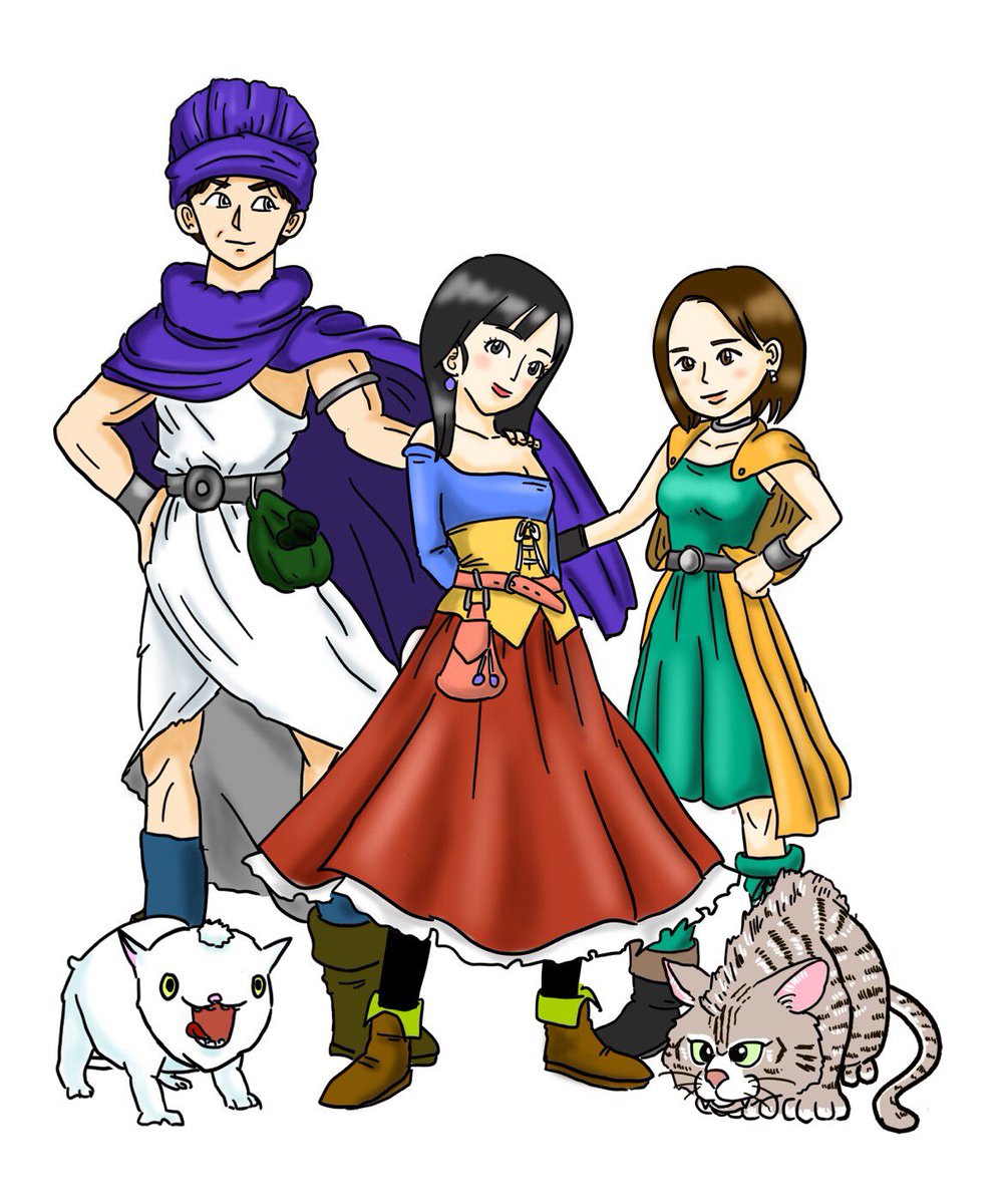 三崎てるひこ 似顔絵無料キャンペーン 一旦終了しました こちらはドラクエ風でご依頼いただいた似顔絵です 猫ちゃん 本当はとても可愛かったんですけどね ドラゴンクエスト ドラクエ 猫 ドラゴンボール 鳥山明 似顔絵 イラスト 自粛 自粛