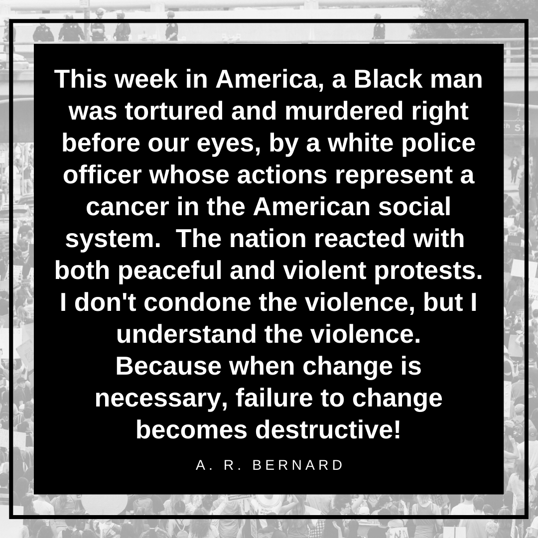 ARBernard's tweet photo. My statement regarding this week of protests around the country! #GeorgeFloyd #protests #Minneapolisprotest https://t.co/AlmfER8OCY
