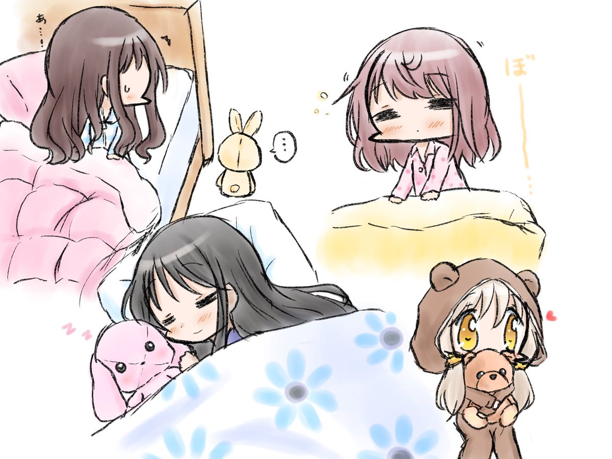クレッシェンド على تويتر オリジナルで寝てる感じのイラスト 左上の娘は ベッドにあったぬいぐるみを寝相の悪さで落として朝になって気づいたっていう絵 クレッシェンド على تويتر オリジナルで寝てる感じのイラスト 左上の娘は ベッドにあったぬいぐるみを寝相の悪さで落として朝になって気づいたっていう絵