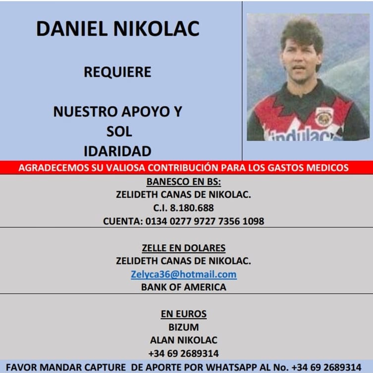 El profesor Daniel Nikolac necesita nuestro apoyo, todo aporte suma 💪🏻

#AyudemosaNikolac