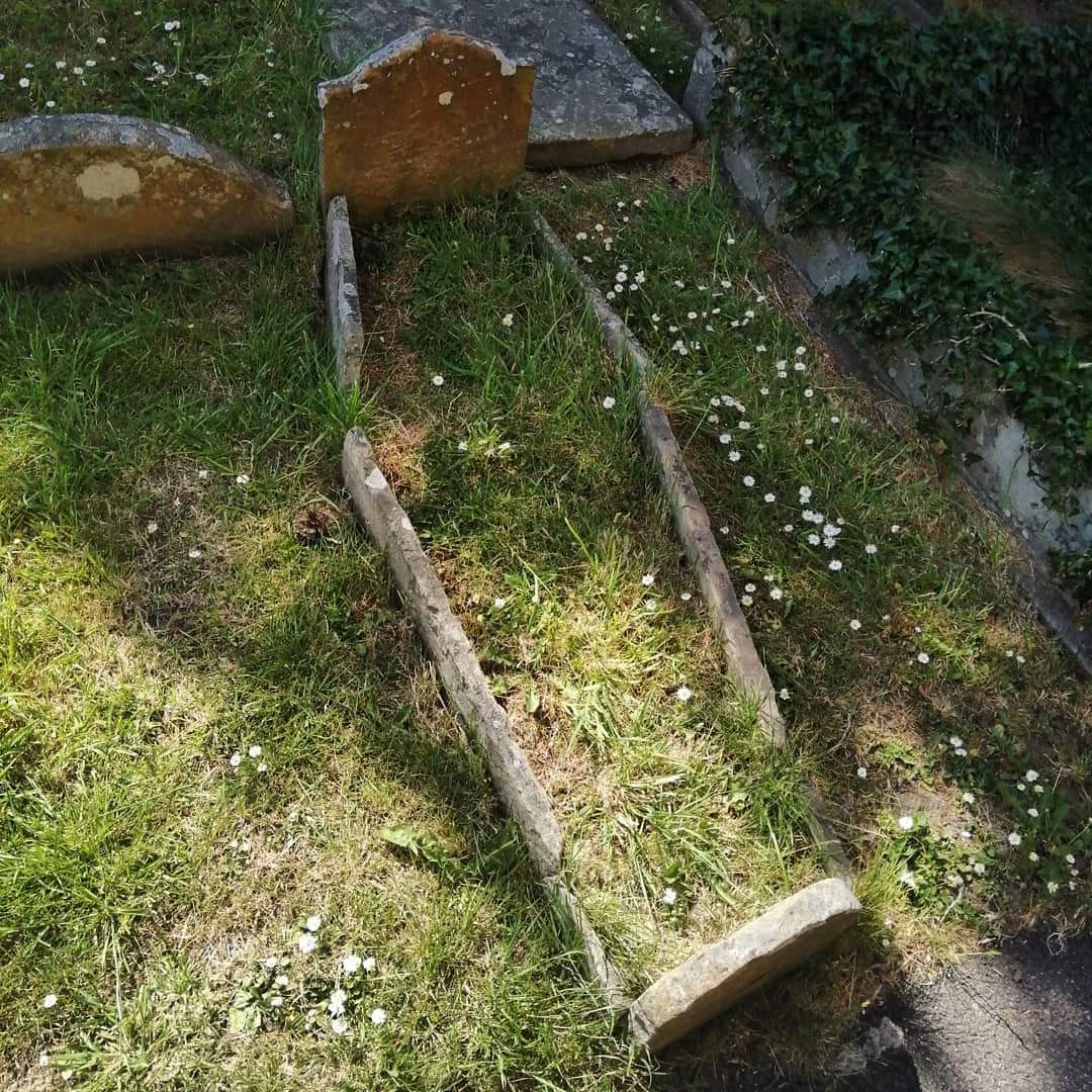 An example of a pauper/low-income gravemarker at St Crallo's Church, Coychurch.  #Wales  #History
