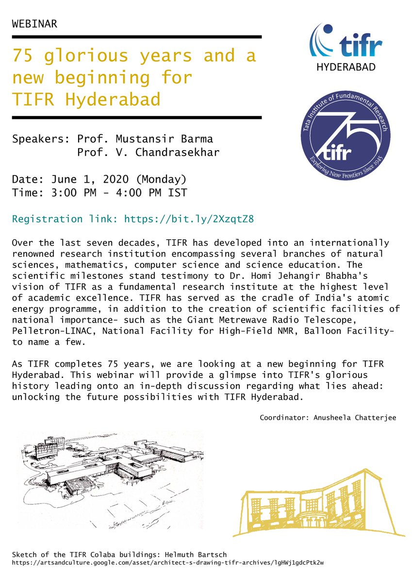 (8/n) If this thread has piqued your interest and you happened to not have registered for the webinar yet, register here:  https://bit.ly/2XzqtZ8 This registration link is open till 31st May midnight. The meeting link will be sent to the registered email id at 11 AM tomorrow.