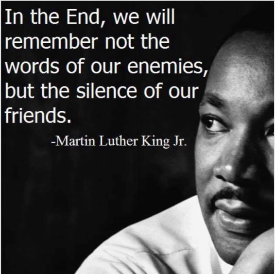 We must stand together.  I am saddened to what I see that is happening.  We are in this together! I will walk with you! I will pray with you! I am by your side.  I am here for you. Doing nothing is unacceptable.   Equality is not political!  #EqualityMatters